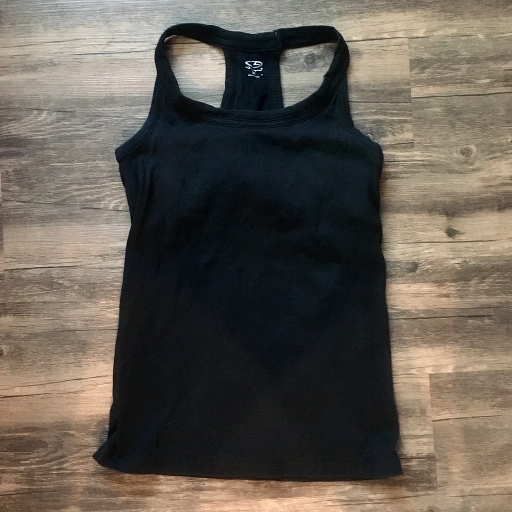 Champion Black Racerback Tank w/ Built In Bra -Med